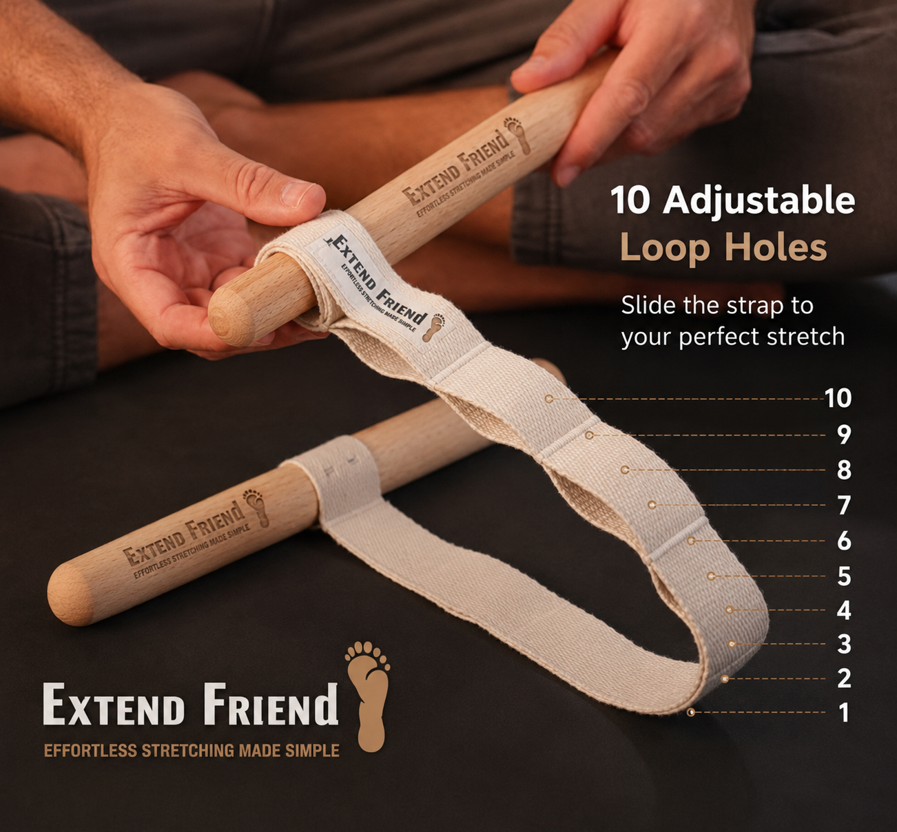Extend Friend Full-Body Stretching Device with Adjustable Yoga Strap for Flexibility, Mobility & Muscle Recovery - Image 5