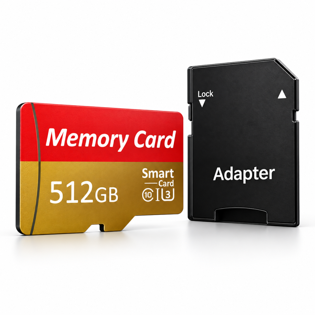 512GB micro SD card with SD adapter