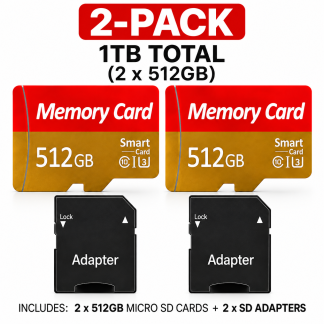 2-Pack 512GB Micro SD Cards with SD Adapters