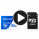 256GB microSDXC memory card with SD adapter and play button for product video thumbnail